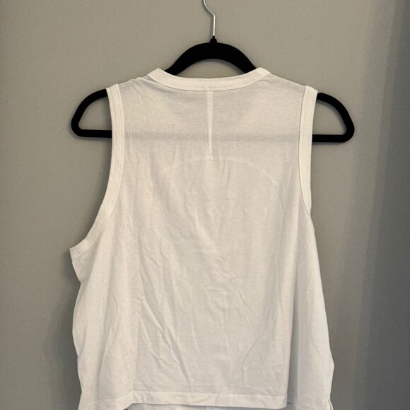 Lululemon Classic-Fit Cotton-Blend Tank Top - Size 12 - White - Picture 2 of 3